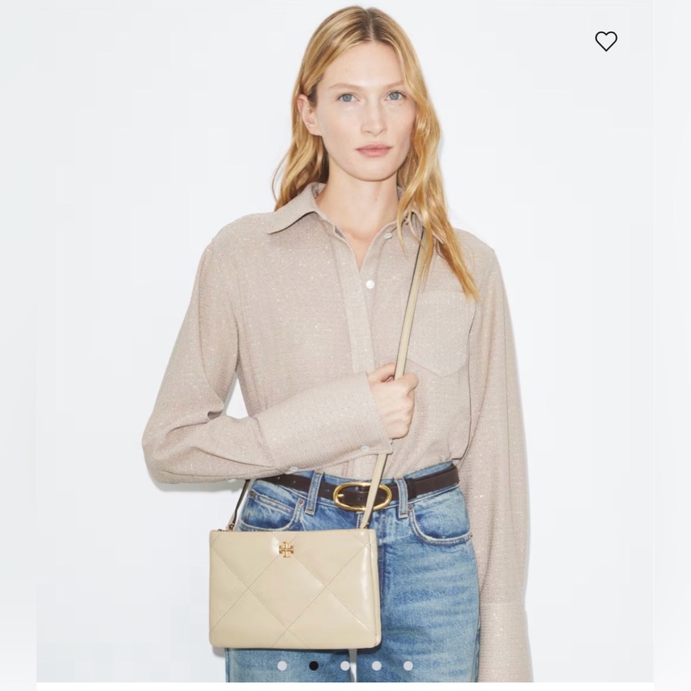 🔥🔥Tory Burch Kira Quilted Shoulder Bag in Light stone - Picture 11 of 11